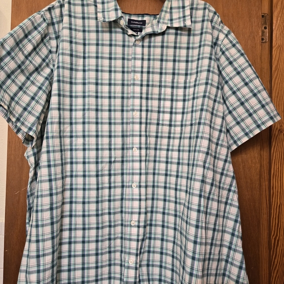 croft & barrow Other - Croft & Barrow Teal and White Plaid Button Down Shirt